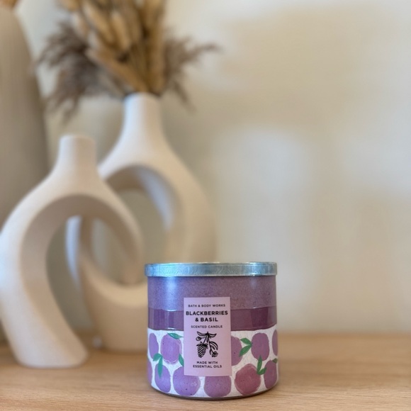 Bath & Body Works Other - BATH AMD BODY WORKS blackberries & basil 3 wicked candle